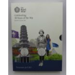 A Royal Mint Celebrating 50 Years of The 50p Coin set including a 50p Kew Gardens coin, boxed