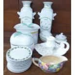 A collection of china including Limoges, Royal Winton, Hutschenreuther and Coalport