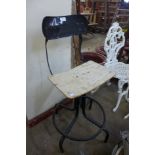 An industrial machinist's chair