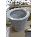 A galvanised dolly tub