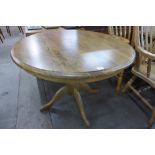 A beech circular breakfast table