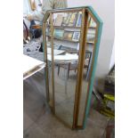 A gilt framed mirror and another