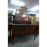 An Edward VII inlaid mahogany dressing table