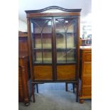 An Edward VII painted mahogany display cabinet