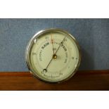 A Cope chrome ships style aneroid barometer