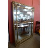 A large French style gilt framed mirror, 193 x 136cms (M24W202) #