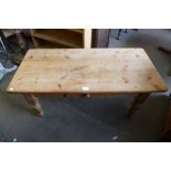 A pine coffee table