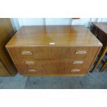 A small G-Plan teak chest of drawers