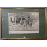 A signed Cecil Charles Windsor Aldin print, The Dover Road, The Bull At Dartford, with Lawrence &