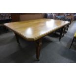 A Victorian oak and mahogany dining table, Kendal Milne & Co., Deansgate, Manchster