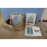 Assorted watercolours and prints (15)