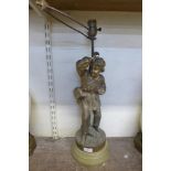 A French style figural table lamp