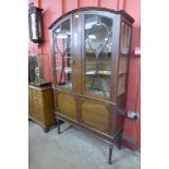 An Edward VII Sheraton Revival painted mahogany display cabinet