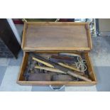 A tool box with tools