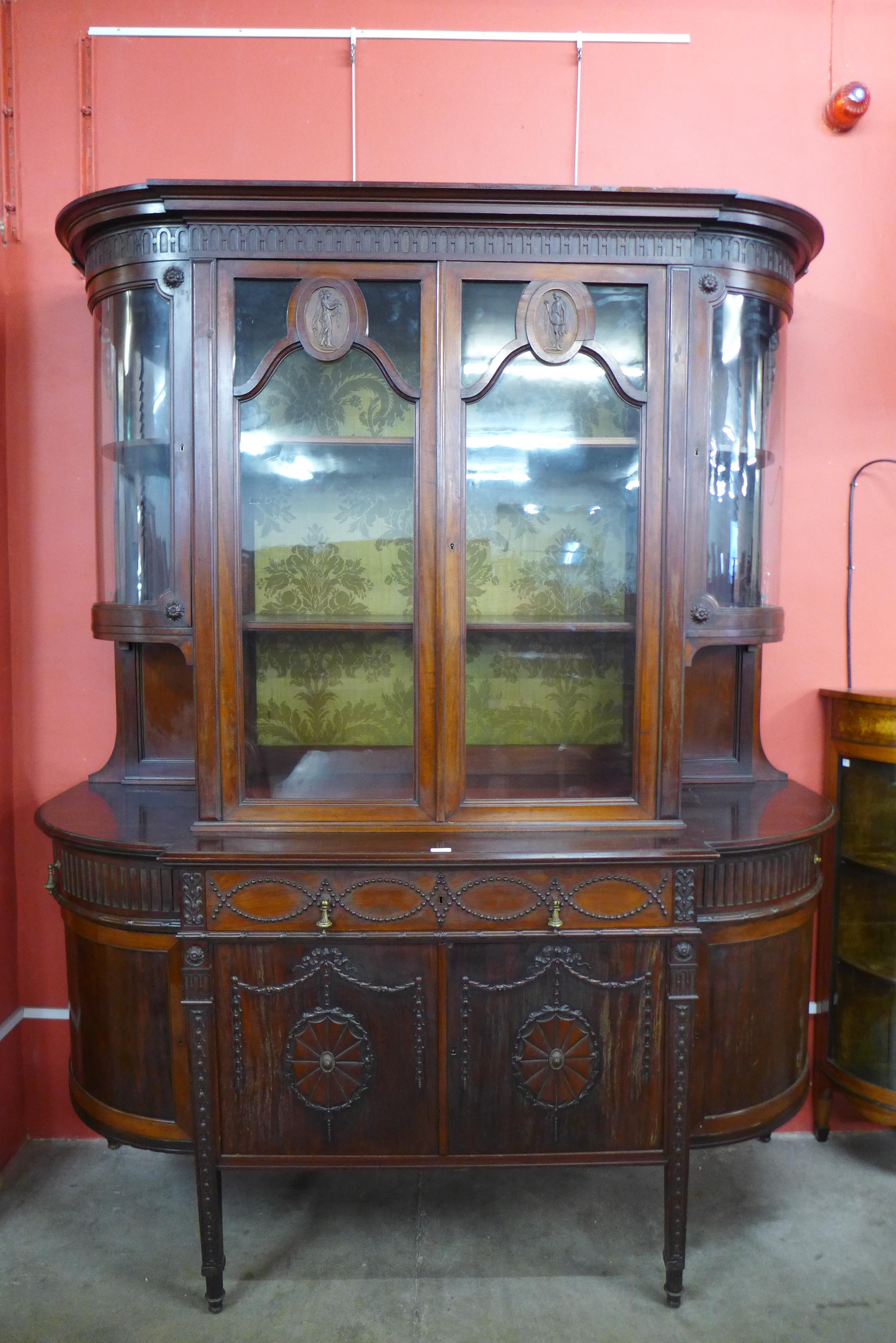 An Edward VII Neo-Classical style mahogany side cabinet, in the manner of Robert Adam - Image 2 of 2