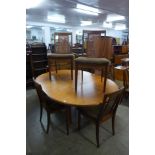 A G-Plan Fresco teak dining table and six chairs