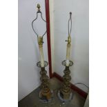 A pair of French style table lamps