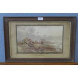 A Frank Gresley print, Springtime on the Trent (Swarkestone), framed