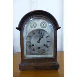 An early 20th Century Gustav Becker oak bracket clock