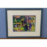 A Wasilly Kandinsky print, framed