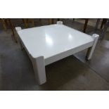 A Europa white square coffee table