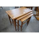 A Danish Kai Kristiansen teak nest of tables