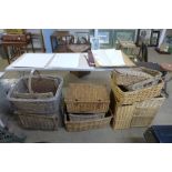 Assorted wicker baskets