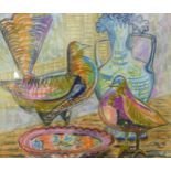 Elvic steele, still life, pastel, 34 x 40cms, framed