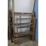 Three pine folding towel rails