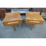 A pair of G-Plan Fresco teak bedside tables