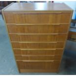 A Danish Steens teak chest of drawers