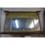 A Regency gilt framed overmantel mirror