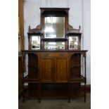 An Edward VII inlaid rosewood side cabinet