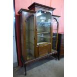 An Edward VII inlaid mahogany display cabinet