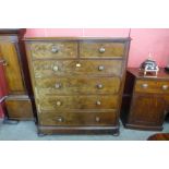 A large Victorian mahogany chest of drawers