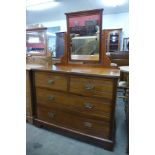 An Edward VII walnut dressing chest