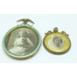 Two picture pendants