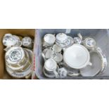 Two boxes of Joy Grant Indian Tree tea and dinnerwares **PLEASE NOTE THIS LOT IS NOT ELIGIBLE FOR
