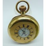A Lancashire Watch Co. Ltd., gold plated half-hunter pocket watch, Prize Watch, also marked