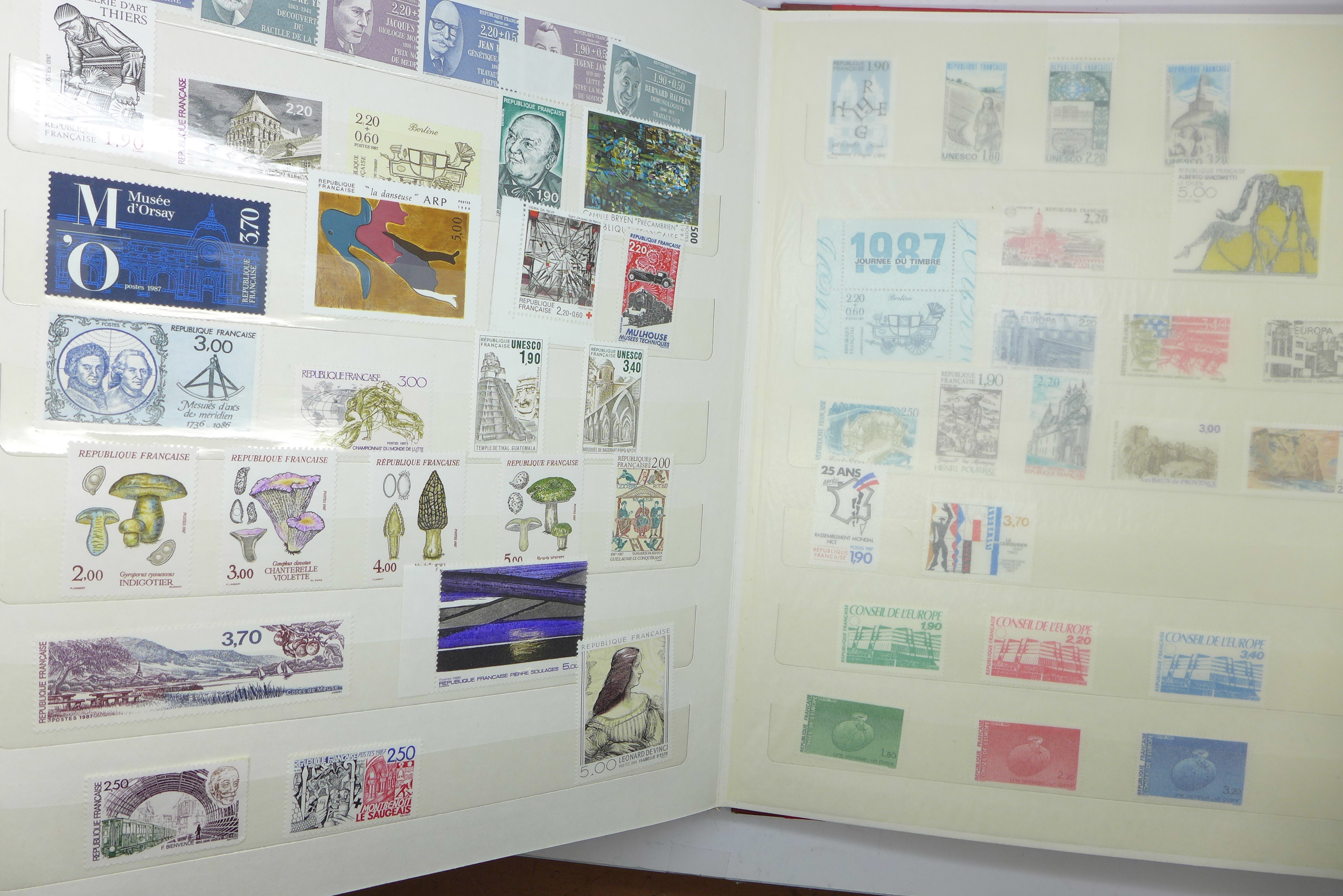 Stamps:- Monaco and France unmounted mint stamps from the 1980's, high catalogue value - Image 5 of 6