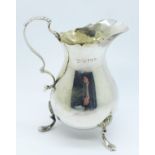 A silver cream jug, 70g