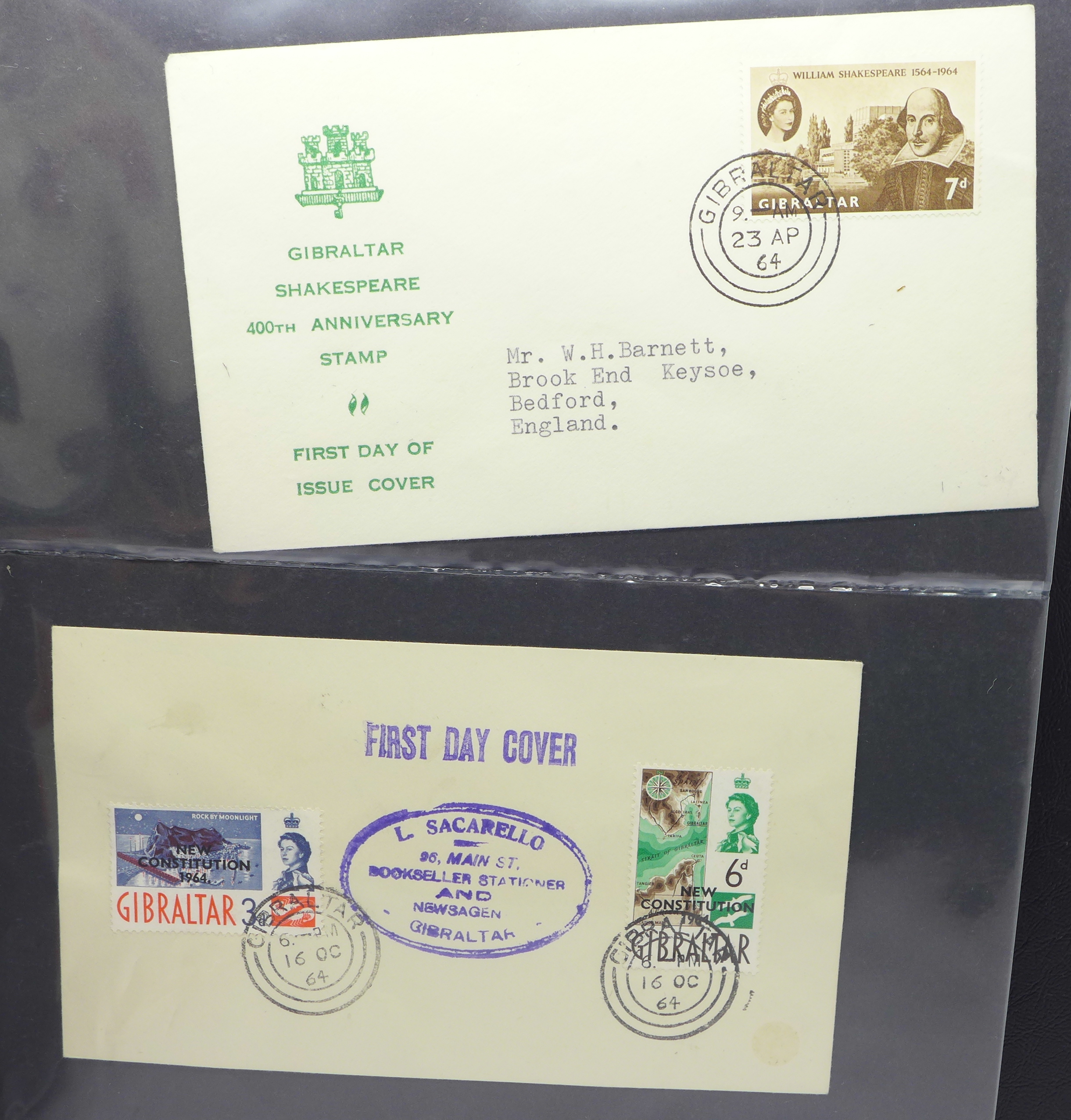 Stamps:- Gibralter postal history and First Day Covers (46 covers) - Image 6 of 7