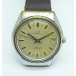 A gentleman's Glycine 17 jewels manual wind wristwatch