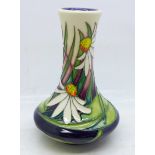 A Moorcroft Michaelmas Daisy limited edition vase, designed by Emma Bossons, dated 2001, numbered