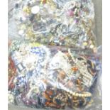Two bags of fashion jewellery, 7.04kg