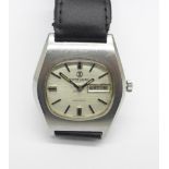 A gentleman's stainless steel Favre-Leuba 'Duomatic' automatic wristwatch