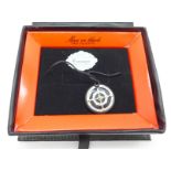 An Oro Celiento Man in Black compass pendant, boxed