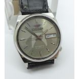 A gentleman's stainless steel Citizen automatic wristwatch with inscription