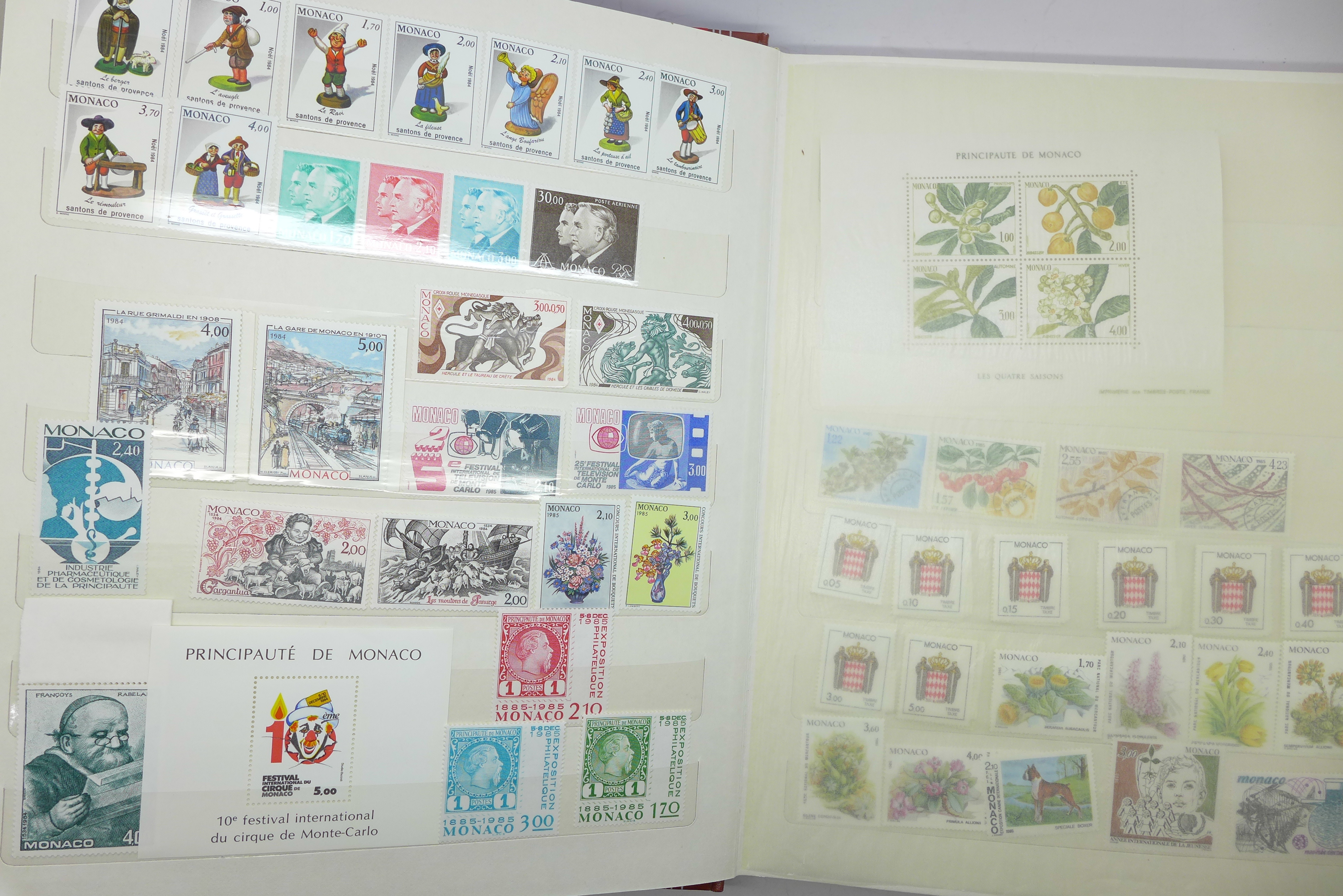 Stamps:- Monaco and France unmounted mint stamps from the 1980's, high catalogue value - Image 2 of 6