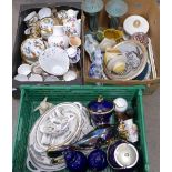 Three boxes of mixed decorative china **PLEASE NOTE THIS LOT IS NOT ELIGIBLE FOR POSTING AND